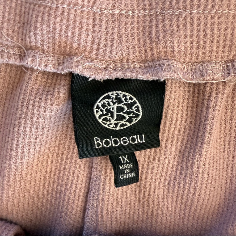 Bobeau Pink thermal pajama shorts set with hoodie size 1X Stitch fix - Picture 7 of 7